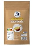 Premium Mandelmehl 1 KG - fein gemahlen, naturbelassen & nicht entölt, aus blanchierten...
